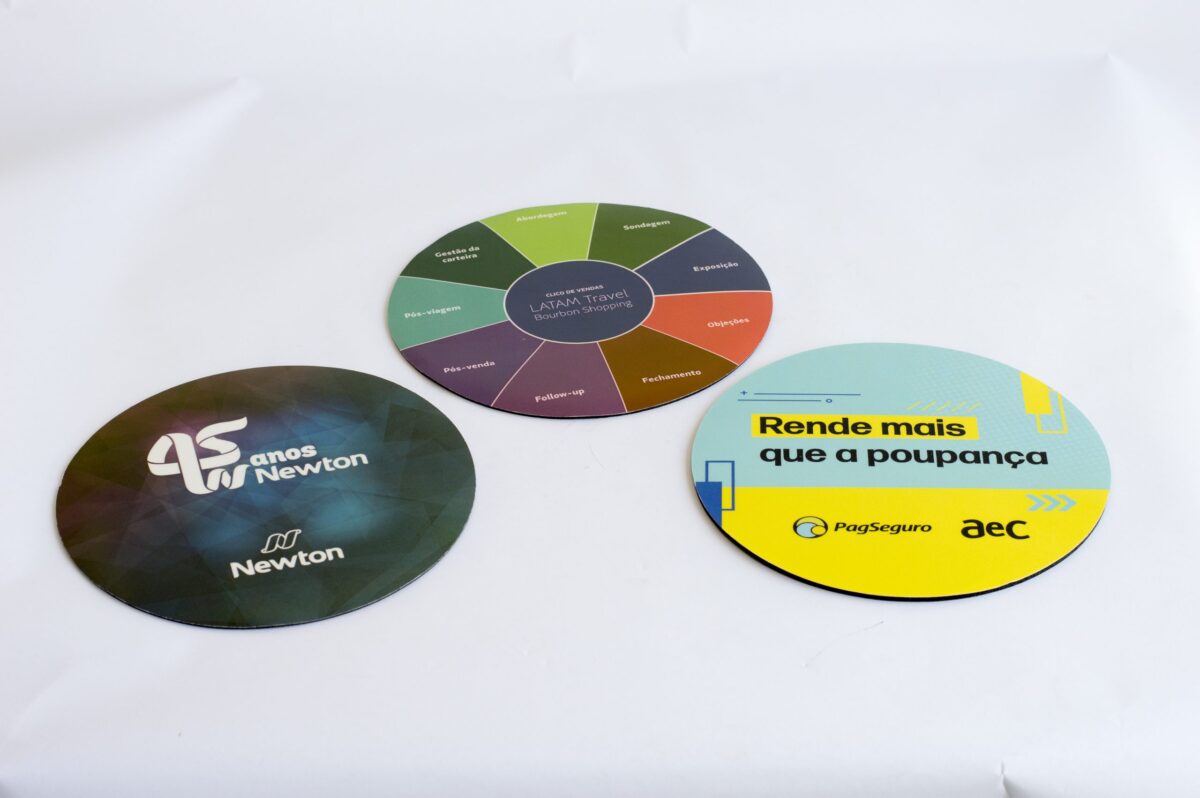 MOUSE PAD PERSONALIZADO - REDONDO COBERTURA TEXTURIZADA