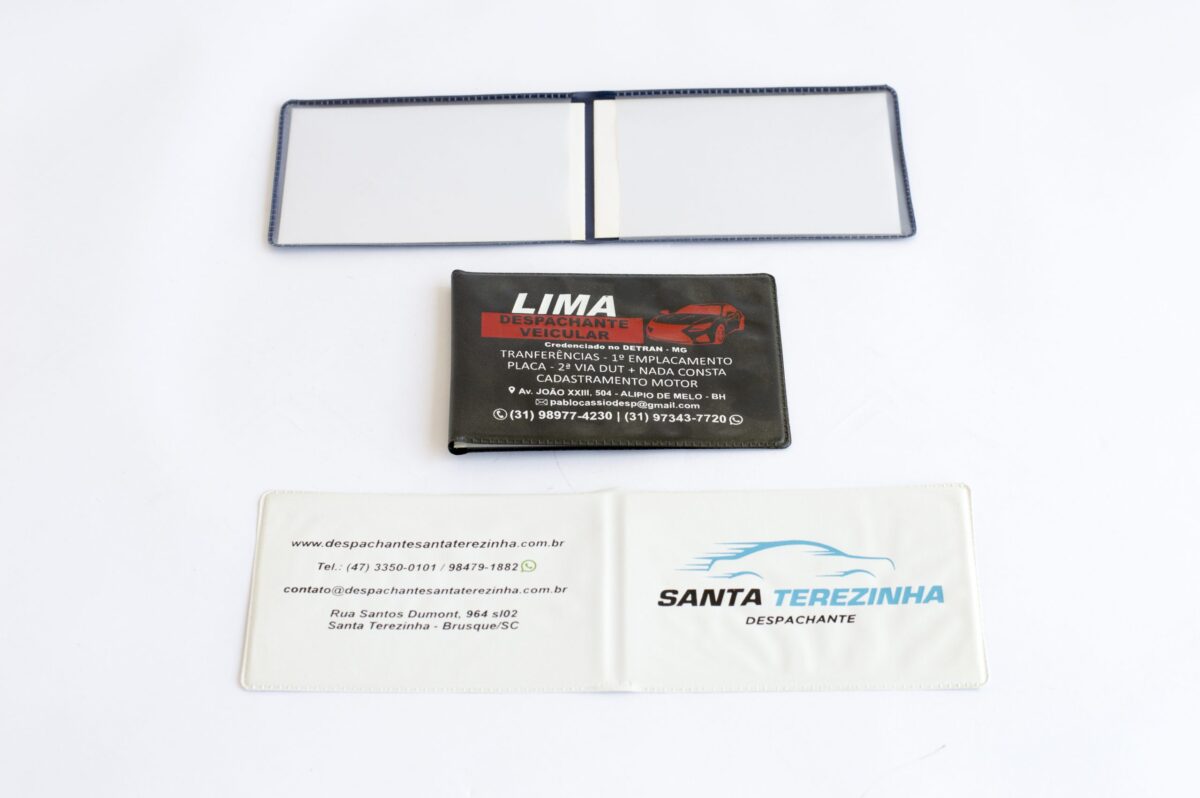 PORTA DOCUMENTO VEÍCULO PERSONALIZADO - HORIZONTAL