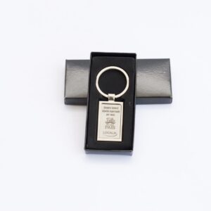 CHAVEIRO METAL RETANGULAR PERSONALIZADO - GRAVAÇÃO A LASER